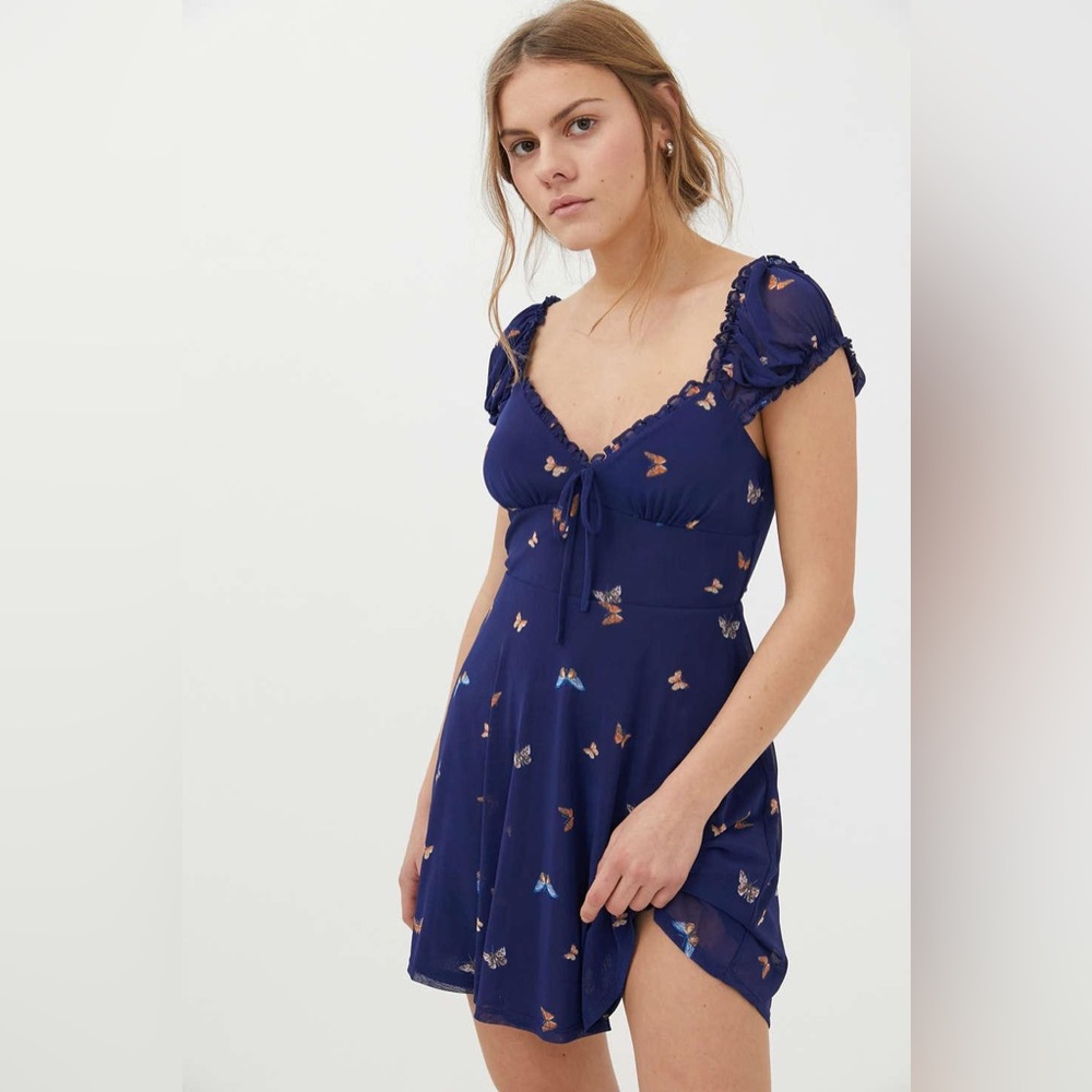 Urban Outfitters - Audrey Mesh Mini Dress - Size XL